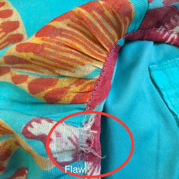 Floral Midi Dress in Blue & Fushia by The Good Journey Sz Small - Picture 7 of 13